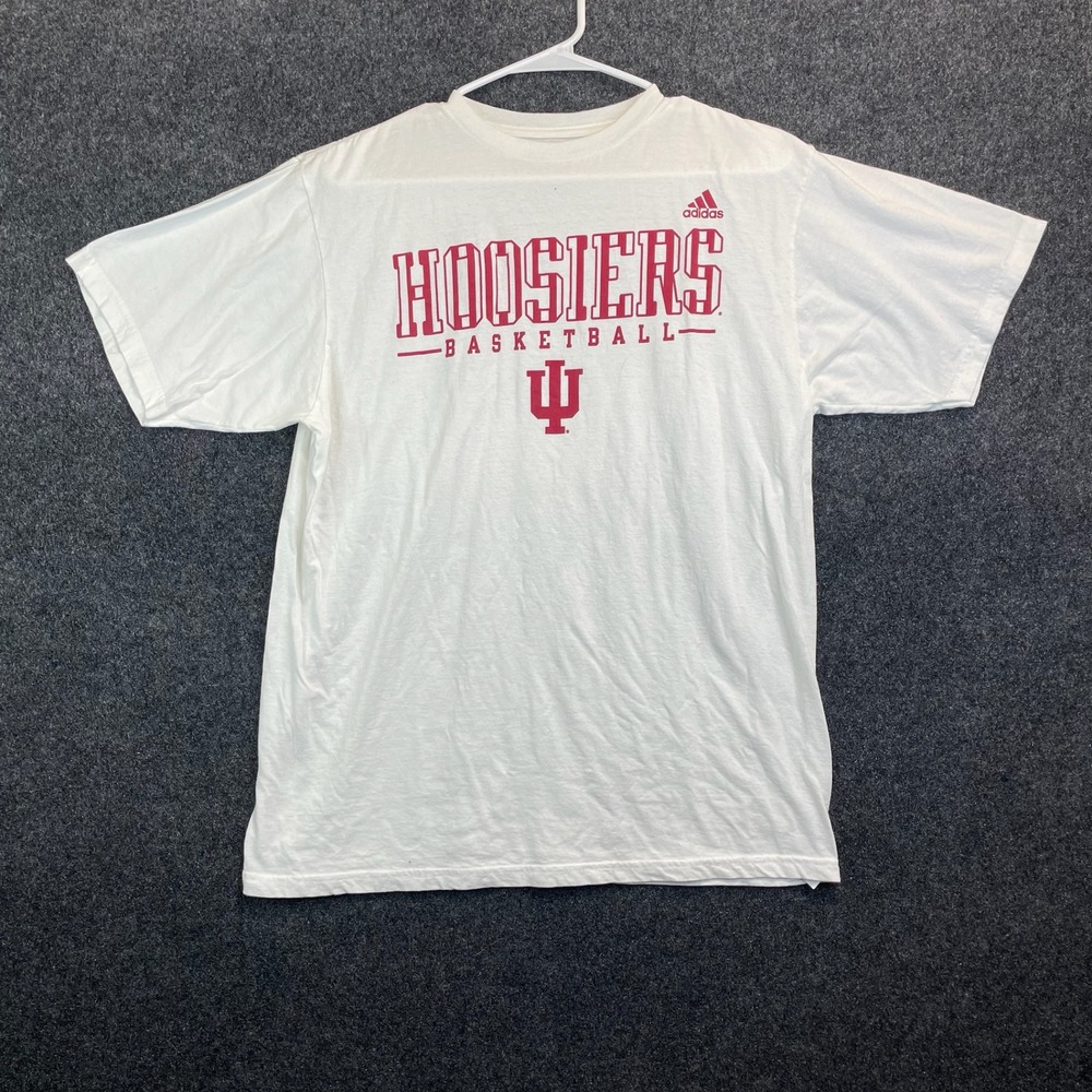 Adidas Indiana University Hoosiers Basketball T-Shirt Men's Large White